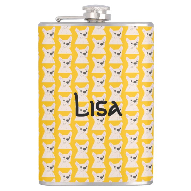 Frenchie Lover Flask (Front)