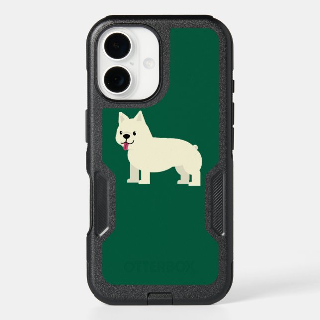 Frenchie Lover Green Otterbox iPhone Case (Back)