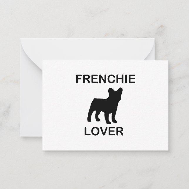 frenchie lover note card (Front)