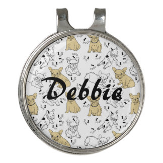 Frenchie Loves Bones Golf Hat Clip