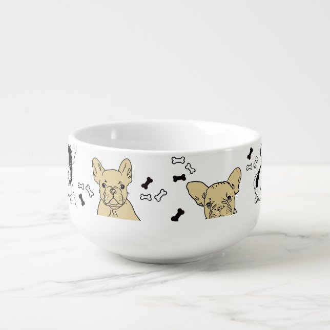 Frenchie Loves Bones Soup Mug (Front)