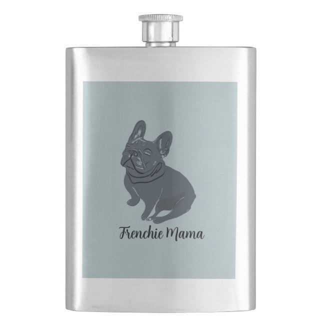 Frenchie Mama Flask (Front)