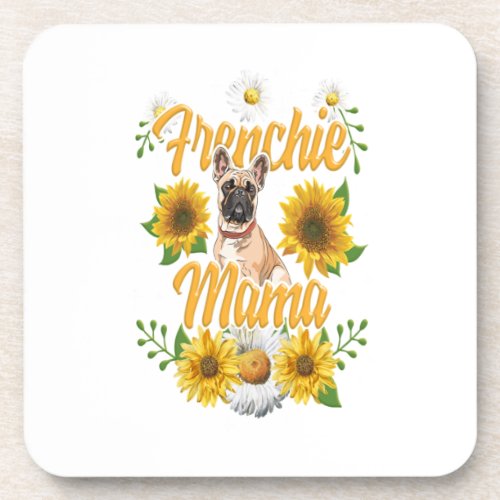 Frenchie Mama French Bulldog Dog Mom Fur Mama Beverage Coaster