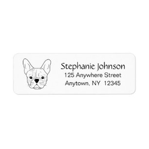 Frenchie Mama French Bulldog Lover White Address L Label
