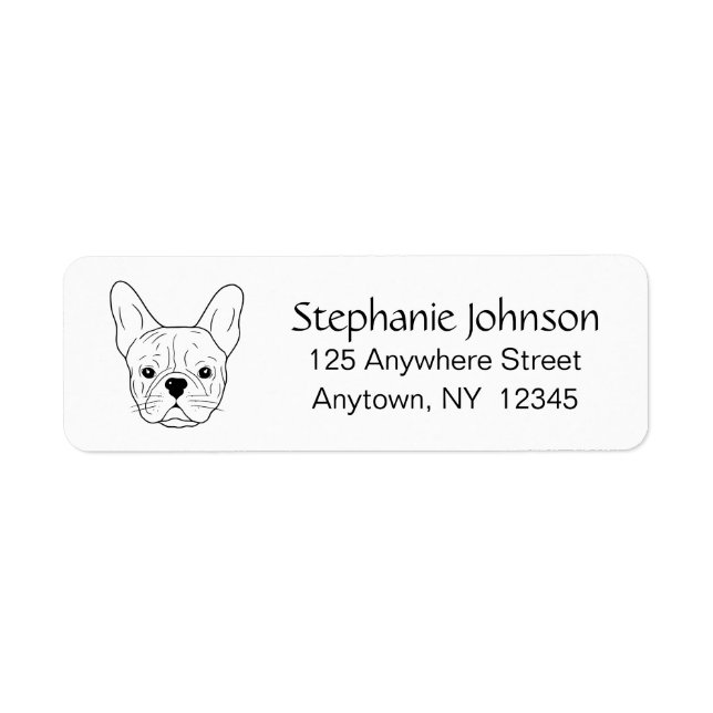 Frenchie Mama French Bulldog Lover White Address L Label (Front)