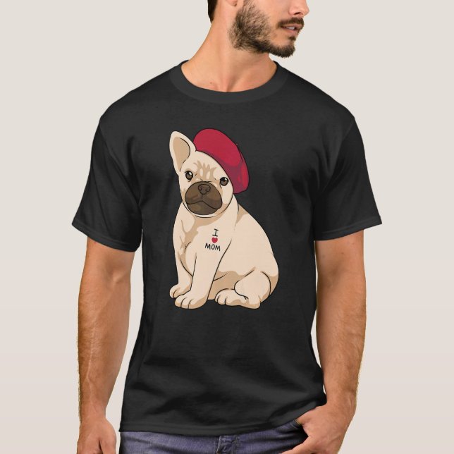 frenchie mama french bulldog mom cute for women T-Shirt (Front)