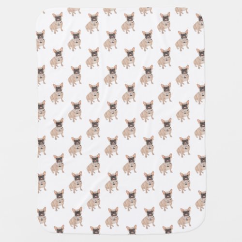 Frenchie Masked Baby Blanket