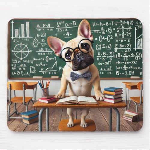 Frenchie Math Mouse Pad