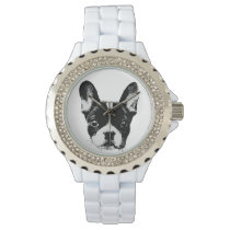 Frenchie Mom Cute French Bulldog Face Watch