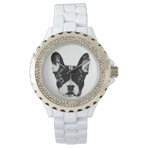 Frenchie Mom Cute French Bulldog Face Watch