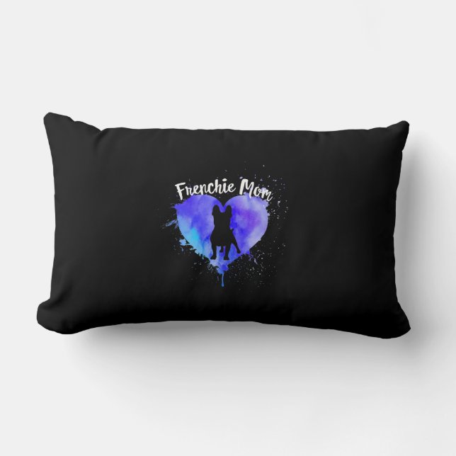 Frenchie Mom French Bulldog Dog Mom Funny Gift Lumbar Pillow (Front)