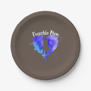 Frenchie Mom French Bulldog Dog Mom Fur Mama Paper Plates