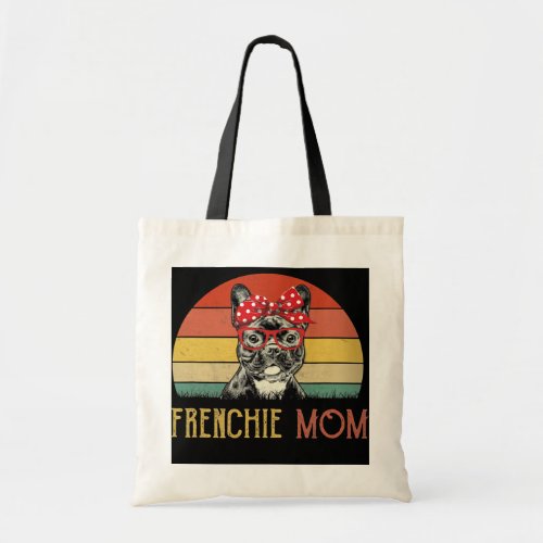 Frenchie Mom French Bulldog Mom Lover Vintage Tote Bag