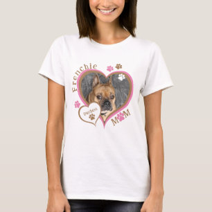 Frenchie Mom French Bulldog Photo Personalized T-Shirt