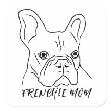Frenchie Mom Hand-Drawn French Bulldog Face