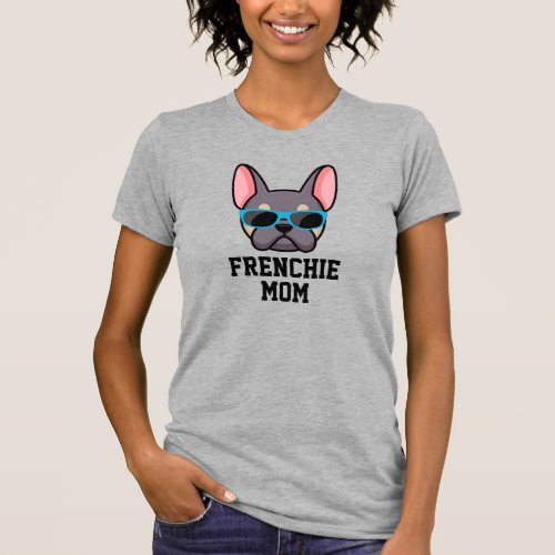 Frenchie Mom Lilac and Tan French Bulldog T_Shirt