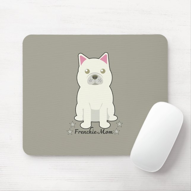 Frenchie mom mouse pad (With Mouse)