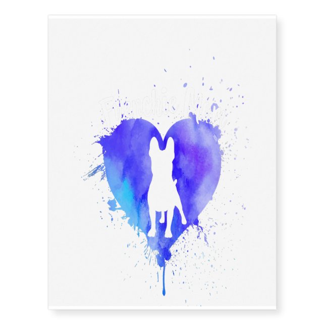 Frenchie Mom Pitbull Gift Temporary Tattoos (Front)