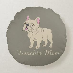 Frenchie Mom Round Pillow