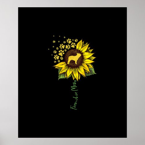 Frenchie Mom Sunflower French Bulldog Lover Gift Poster