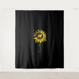 Frenchie Mom Sunflower French Bulldog Lover Gift Tapestry