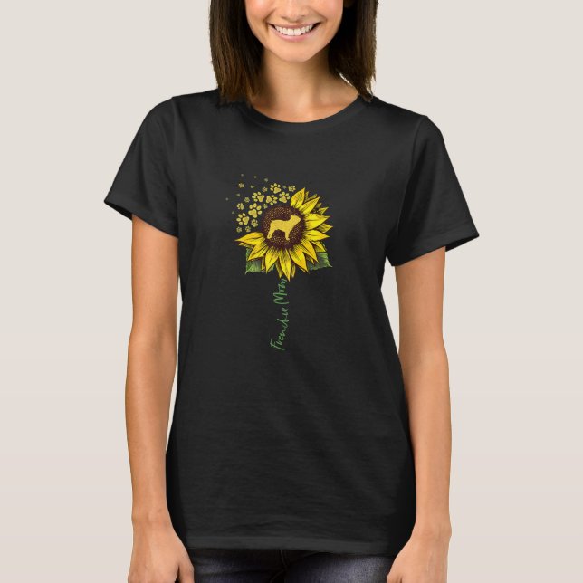 Frenchie Mom Sunflower French Bulldog Lover Gifts  T-Shirt (Front)