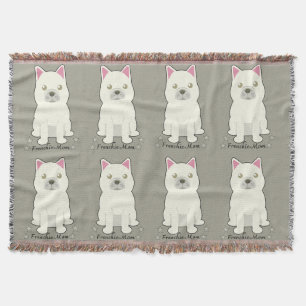Frenchie mom throw blanket