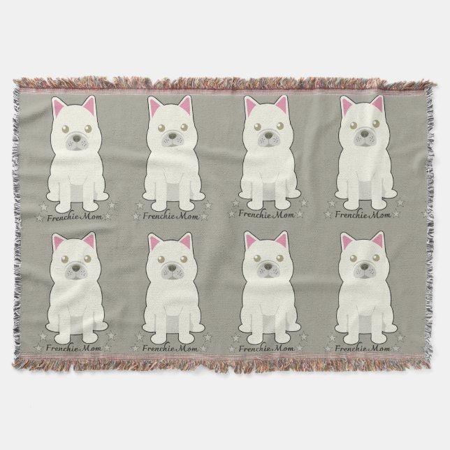 Frenchie mom throw blanket (Front)