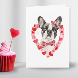 Frenchie Mom Valentines Day Dog Love Heart Pretty Holiday Card
