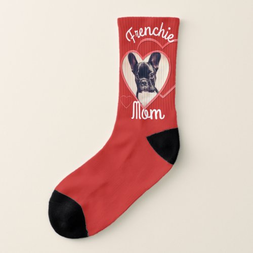 Frenchie Mom Valentines Socks