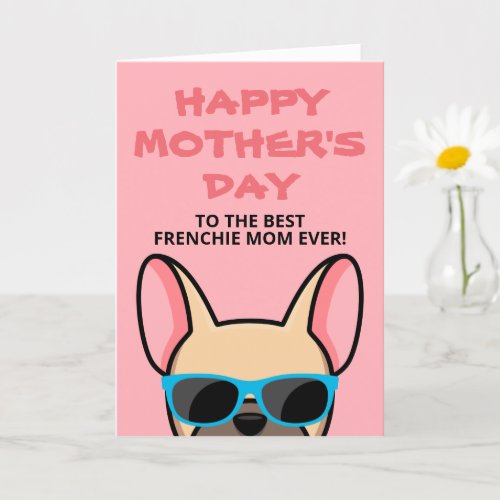 Frenchie Mothers Day Fawn French Bulldog Card