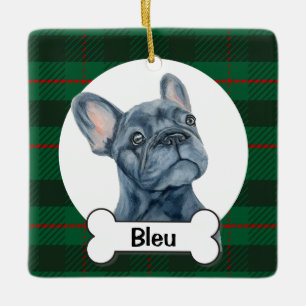 Frenchie Ornament, French Bulldog  Ceramic Ornament