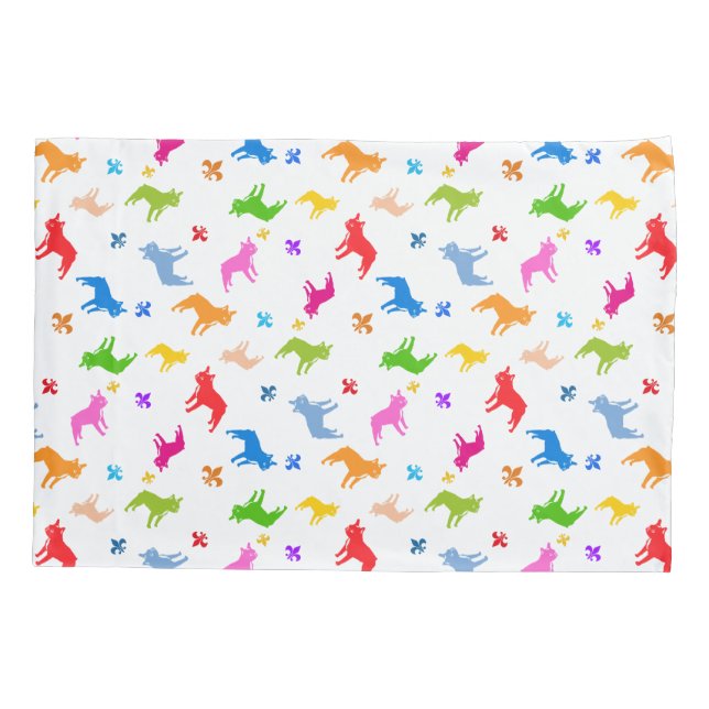 Frenchie Pattern Pillow Case (Back)