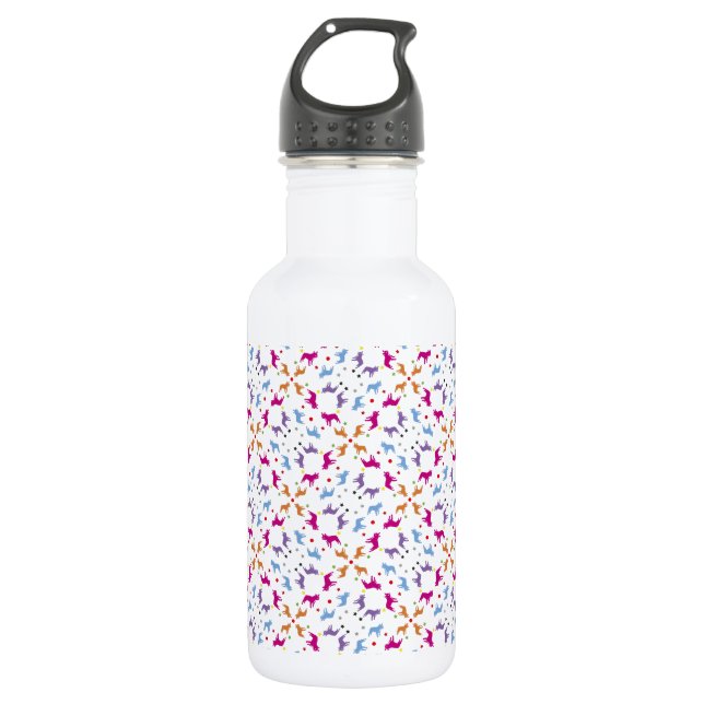 Frenchie Pattern Water Bottle (Front)