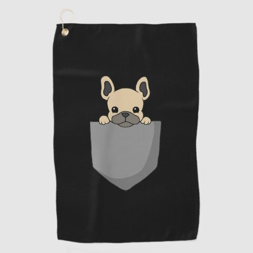 Frenchie Pocket Funny French Bulldog Gift Golf Towel