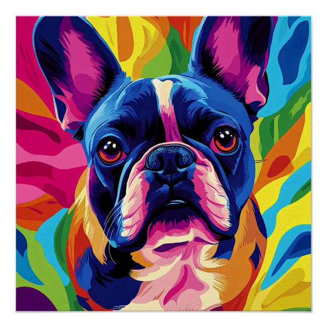Frenchie Pop Art Poster (Front)