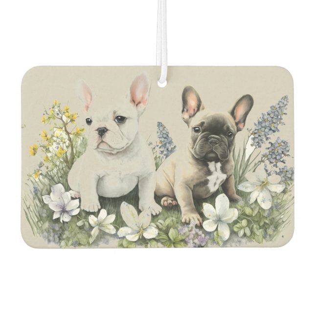 Frenchie Puppies Air Freshener (Front)