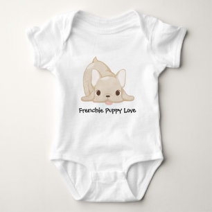 Frenchie Puppy Love Baby Bodysuit