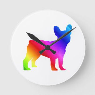 Frenchie round clock