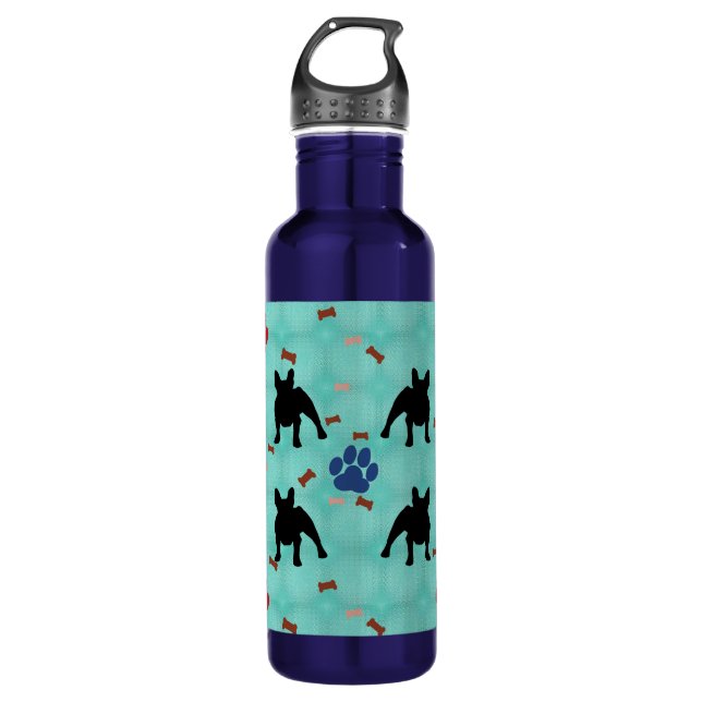 Frenchie Shadow Water Bottle (Front)