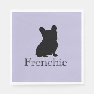 Frenchie silhouette napkins