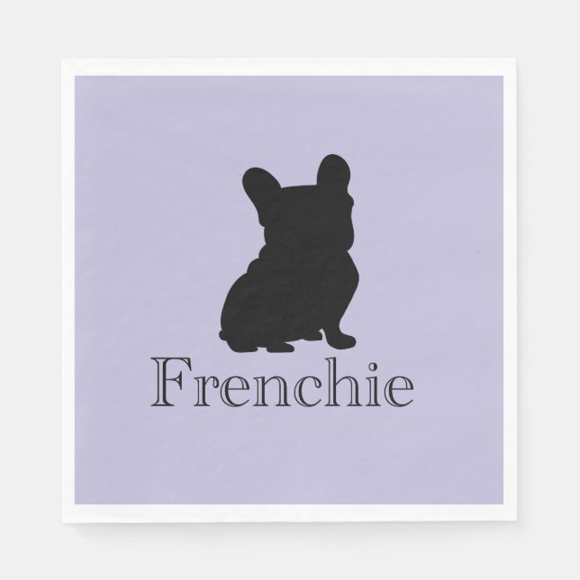 Frenchie silhouette napkins (Front)