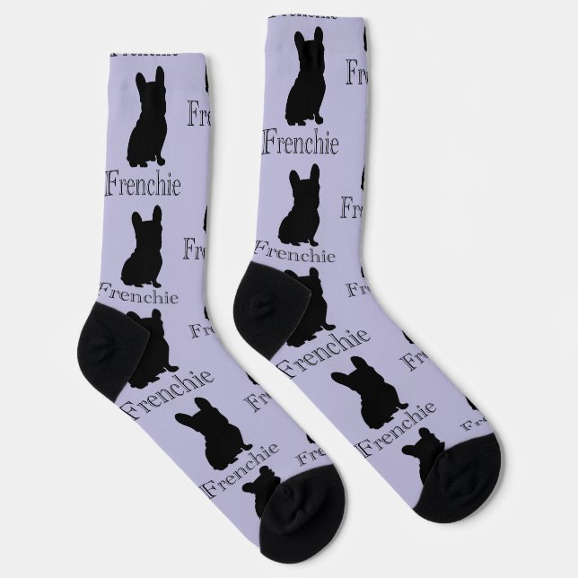 Frenchie silhouette socks (Right)