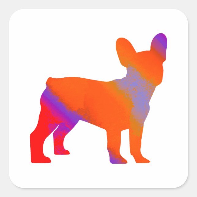 Frenchie  square sticker (Front)