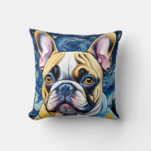 FRENCHIE STARRY NIGHT PILLOW