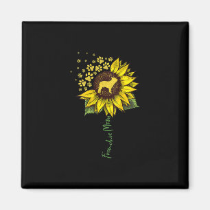 Frenchie Sunflower Mom French Bulldog Lover Gift Magnet
