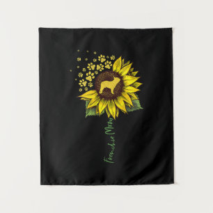 Frenchie Sunflower Mom French Bulldog Lover Gift Tapestry