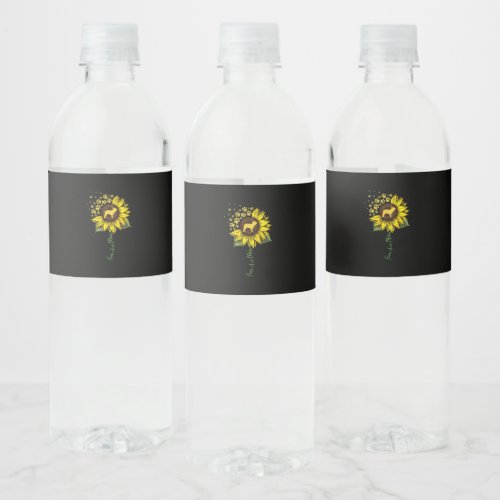 Frenchie Sunflower Mom French Bulldog Lover Gift Water Bottle Label