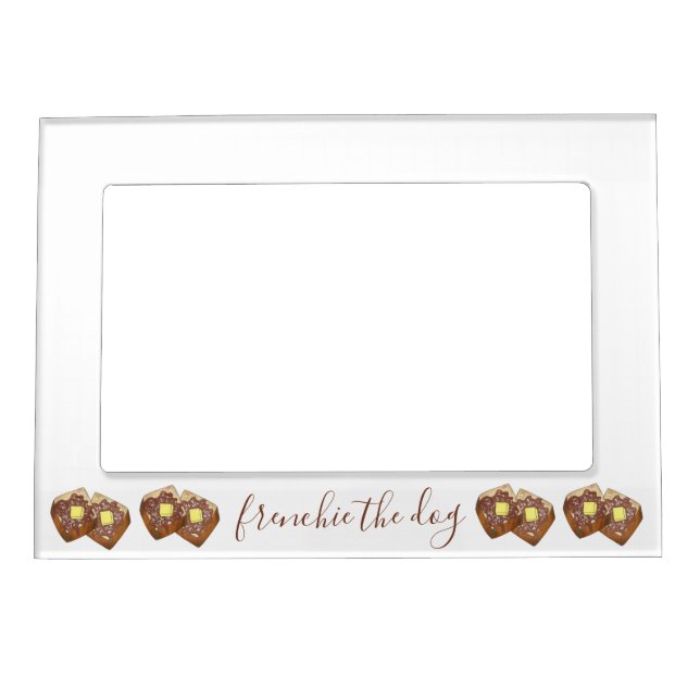Frenchie the Dog French Toast Personalized Pet Magnetic Frame (Front)