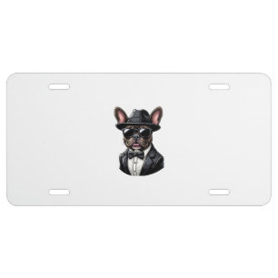 Frenchie The Gangster License Plate